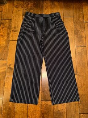 Abercrombie & Fitch Navy Pinstripe Trousers
